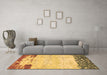 Machine Washable Abstract Brown Modern Rug in a Living Room,, wshabs2556brn