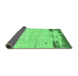 Sideview of Abstract Emerald Green Modern Rug, abs2556emgrn