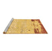 Sideview of Machine Washable Abstract Brown Modern Rug, wshabs2556brn