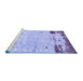 Sideview of Machine Washable Abstract Blue Modern Rug, wshabs2556blu