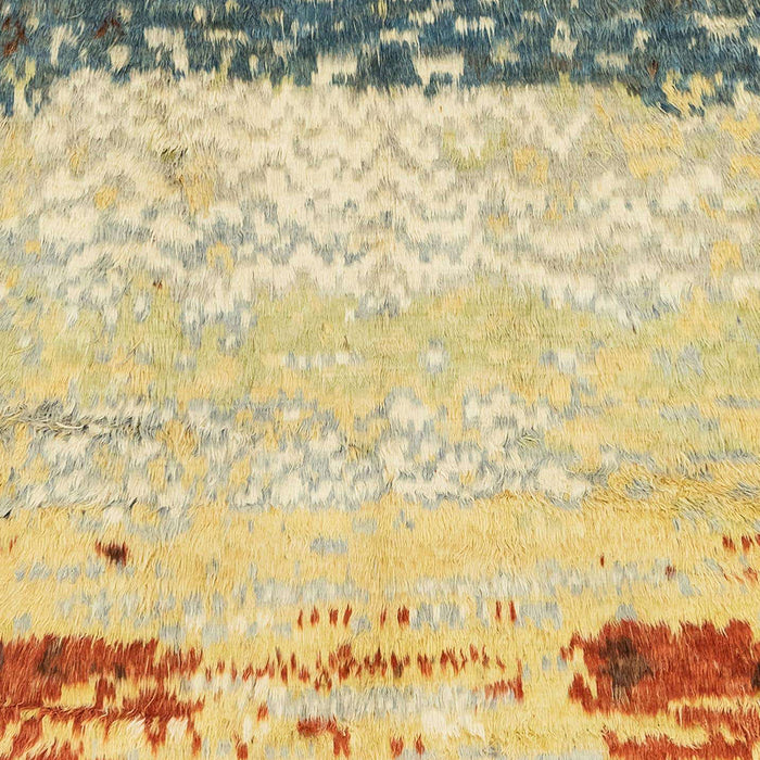 Abstract Dark Gold Brown Modern Rug, abs2556