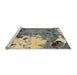 Sideview of Machine Washable Abstract Ash Gray Rug, wshabs2557