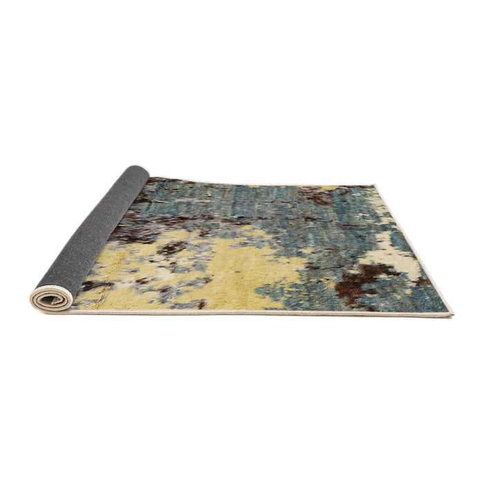 Sideview of Abstract Ash Gray Modern Rug, abs2557