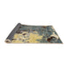 Sideview of Abstract Ash Gray Modern Rug, abs2557