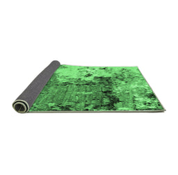 Sideview of Abstract Emerald Green Modern Rug, abs2557emgrn