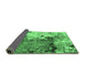 Sideview of Abstract Emerald Green Modern Rug, abs2557emgrn