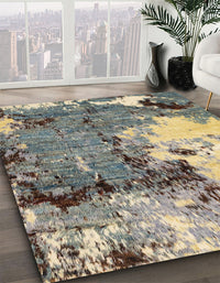 Abstract Ash Gray Modern Rug, abs2557