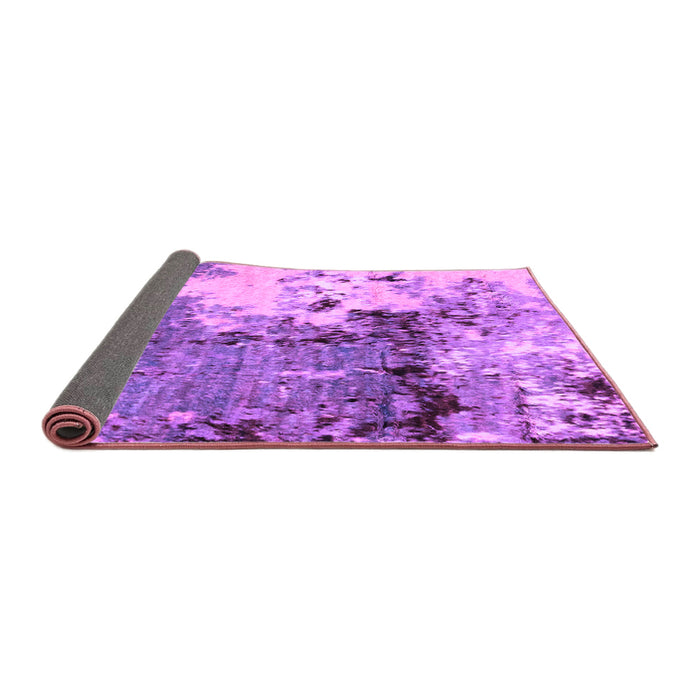 Sideview of Abstract Purple Modern Rug, abs2557pur