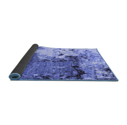 Sideview of Abstract Blue Modern Rug, abs2557blu