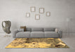 Machine Washable Abstract Brown Modern Rug in a Living Room,, wshabs2557brn