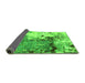 Sideview of Abstract Green Modern Rug, abs2557grn