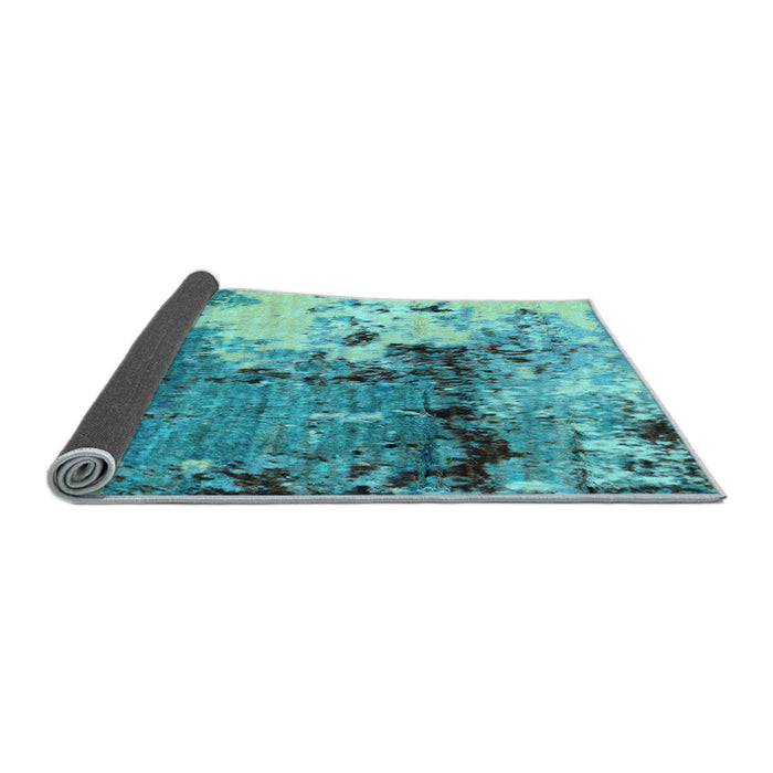 Sideview of Abstract Light Blue Modern Rug, abs2557lblu