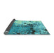 Sideview of Abstract Light Blue Modern Rug, abs2557lblu