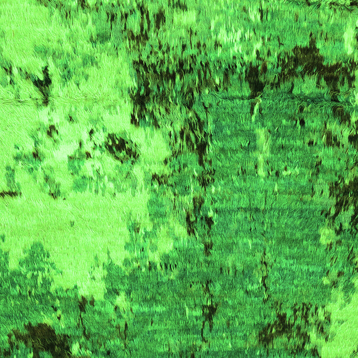 Machine Washable Abstract Green Modern Area Rugs, wshabs2557grn