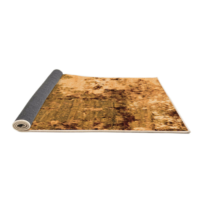 Sideview of Abstract Orange Modern Rug, abs2557org