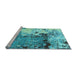 Sideview of Machine Washable Abstract Light Blue Modern Rug, wshabs2557lblu