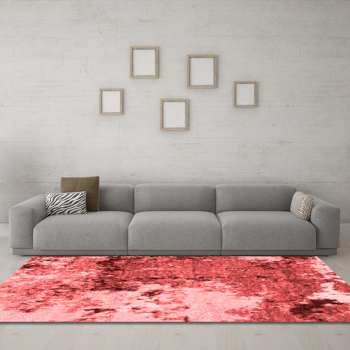 Modern Red Washable Rugs