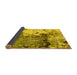 Sideview of Abstract Yellow Modern Rug, abs2557yw