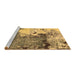 Sideview of Machine Washable Abstract Brown Modern Rug, wshabs2557brn