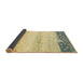 Sideview of Abstract Mustard Yellow Modern Rug, abs2558