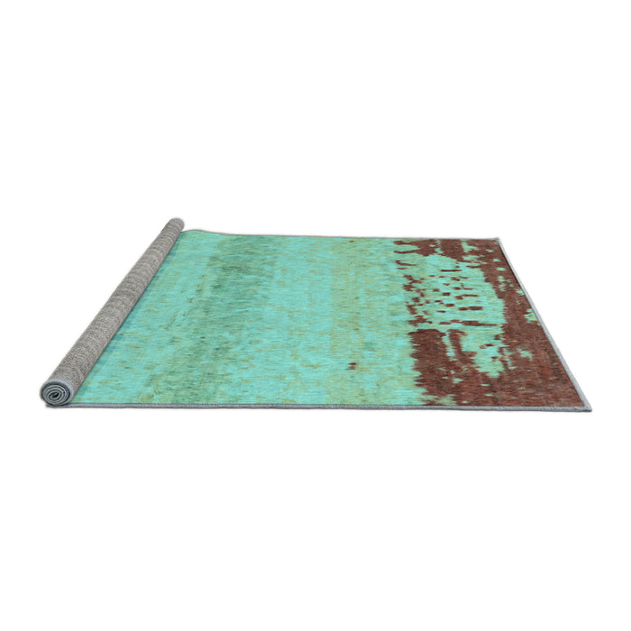 Sideview of Machine Washable Abstract Light Blue Modern Rug, wshabs2558lblu