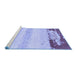 Sideview of Machine Washable Abstract Blue Modern Rug, wshabs2558blu