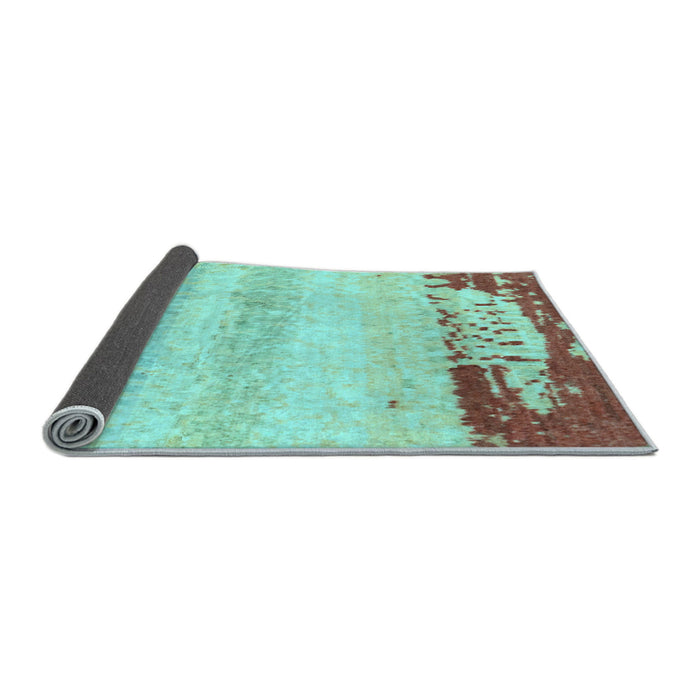Sideview of Abstract Light Blue Modern Rug, abs2558lblu