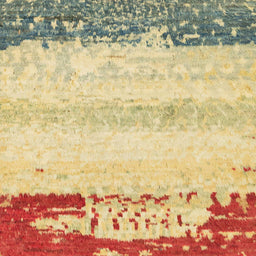 Square Abstract Mustard Yellow Modern Rug, abs2558
