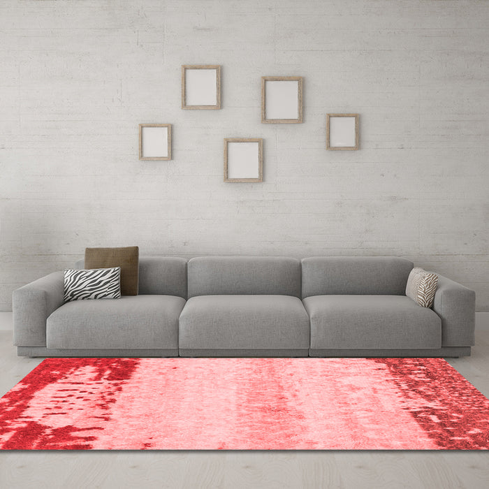 Modern Red Washable Rugs