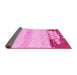 Sideview of Abstract Pink Modern Rug, abs2558pnk