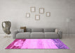 Machine Washable Abstract Purple Modern Area Rugs in a Living Room, wshabs2558pur