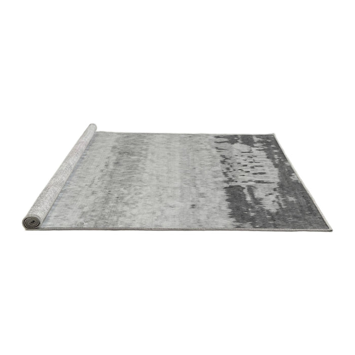 Sideview of Machine Washable Abstract Gray Modern Rug, wshabs2558gry