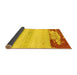 Sideview of Abstract Yellow Modern Rug, abs2558yw