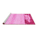 Sideview of Machine Washable Abstract Pink Modern Rug, wshabs2558pnk