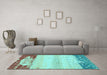 Machine Washable Abstract Light Blue Modern Rug in a Living Room, wshabs2558lblu