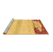 Sideview of Machine Washable Abstract Brown Modern Rug, wshabs2558brn