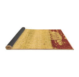 Sideview of Abstract Brown Modern Rug, abs2558brn