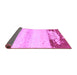 Sideview of Abstract Purple Modern Rug, abs2558pur