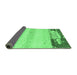 Sideview of Abstract Emerald Green Modern Rug, abs2558emgrn