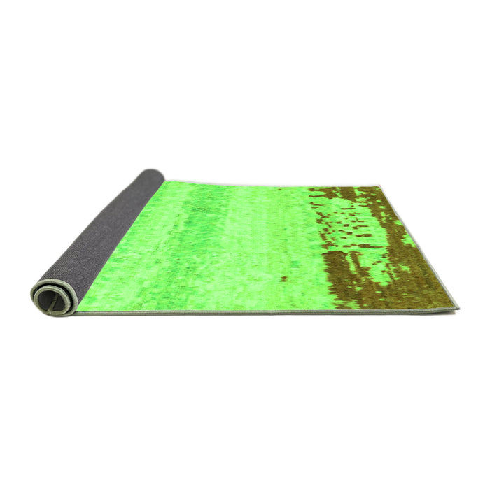 Sideview of Abstract Green Modern Rug, abs2558grn