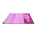 Sideview of Machine Washable Abstract Purple Modern Area Rugs, wshabs2558pur