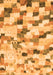 Machine Washable Abstract Orange Modern Area Rugs, wshabs2559org