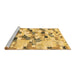 Sideview of Machine Washable Abstract Brown Modern Rug, wshabs2559brn