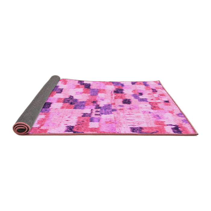 Sideview of Abstract Pink Modern Rug, abs2559pnk