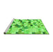 Sideview of Machine Washable Abstract Green Modern Area Rugs, wshabs2559grn