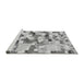 Sideview of Machine Washable Abstract Gray Modern Rug, wshabs2559gry