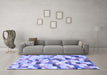 Machine Washable Abstract Blue Modern Rug in a Living Room, wshabs2559blu