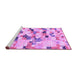 Sideview of Machine Washable Abstract Purple Modern Area Rugs, wshabs2559pur