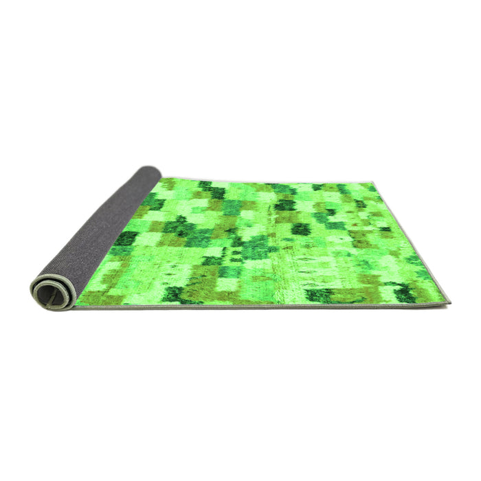 Sideview of Abstract Green Modern Rug, abs2559grn