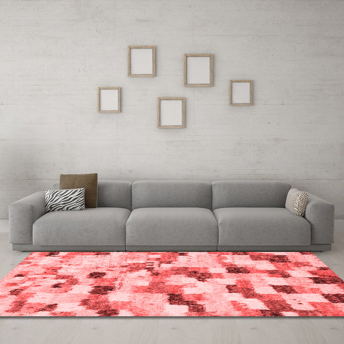 Modern Red Washable Rugs